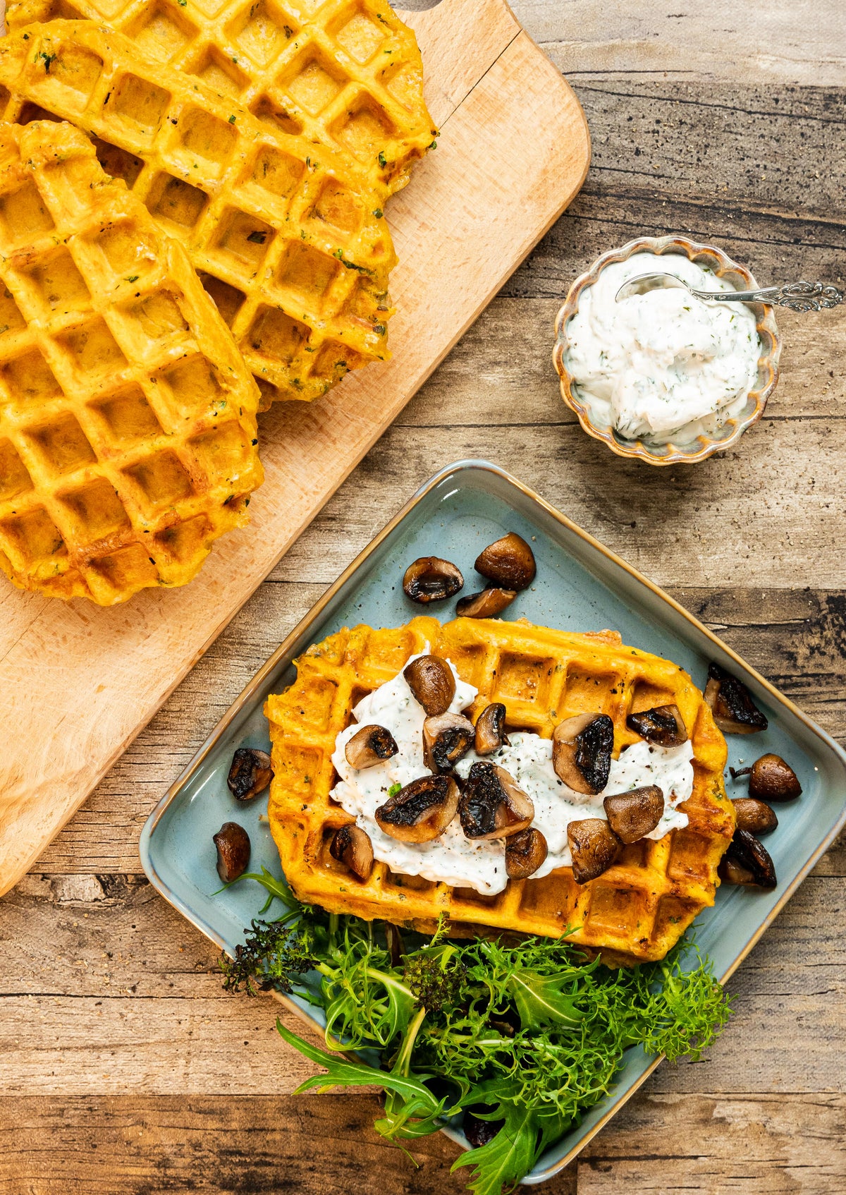 Rezept: Süßkartoffel-Keese-Waffel
